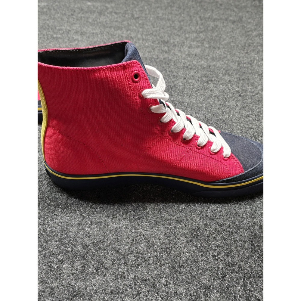 New Polo Ralph Lauren Solomon Downhill Ski Patch Canvas Sneakers‎ Mens 9.5 Red - Picture 5 of 12